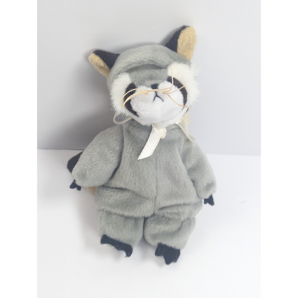 Vintage  Wee Bear Village GANZ Bear Bandit Raccoon